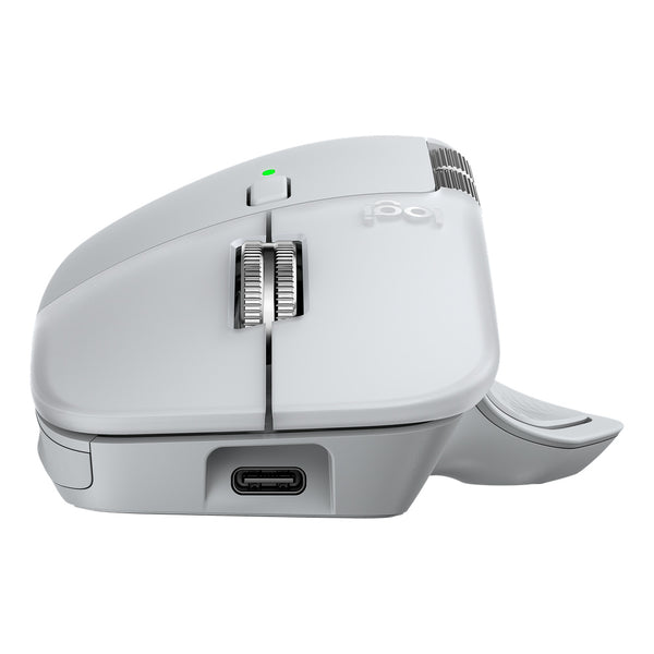 logitech mx master 4 for mac white silver — mx master 4 mac white silver front angle gallery 9