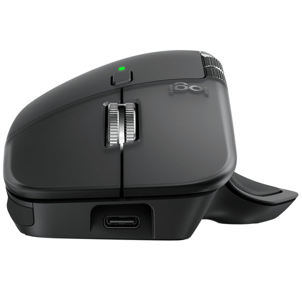 Logitech MX Master 4 Wireless Mouse in Graphite, Front View Image