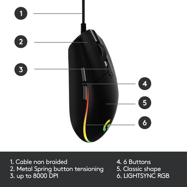 Logitech G102 LIGHTSYNC Gaming Mouse