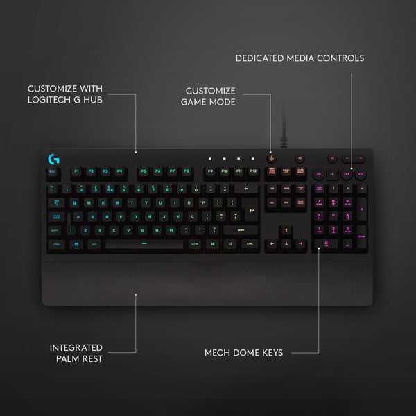 Logitech G213 Gaming Keyboard with RGB Lighting & Anti-Ghosting