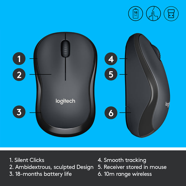 Logitech M221 Wireless Mouse - Silent