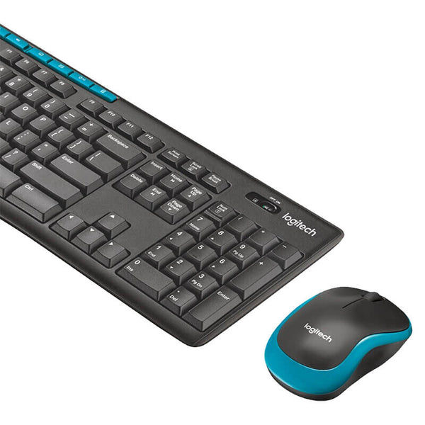 Logitech MK275 Wireless Keyboard & Mouse Combo Black/Blue-Logitech Pakistan