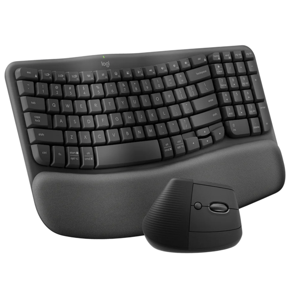 logitech wave keys and lift mouse combo graphite image