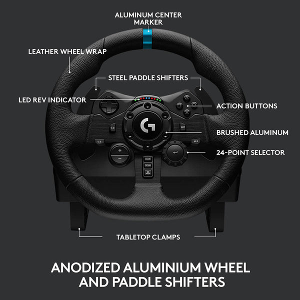 Logitech G923 Steering Wheel Trueforce Racing for PlayStation and PC