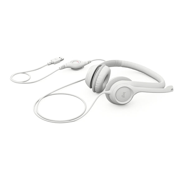 logitech h390 usb a headset off white — h390 gallery offwhite 2 2