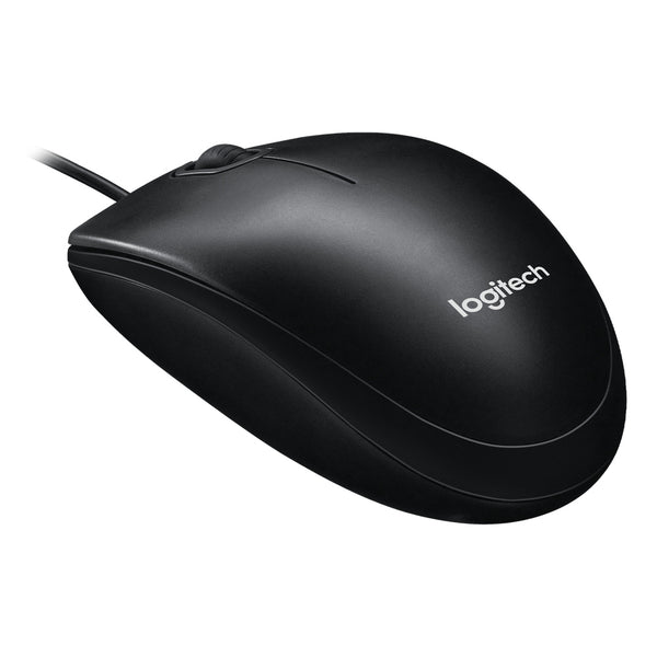 Logitech m100 usb mouse black product view 2