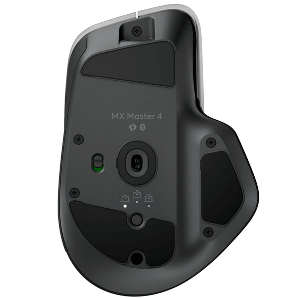 Logitech MX Master 4 Wireless Mouse in Graphite Bottom View Image