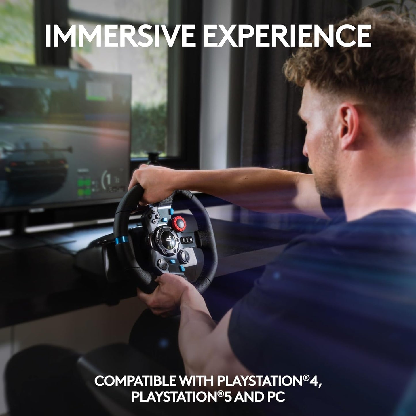 logitech g29 steering wheel compatible with PS4, PS5 and PC