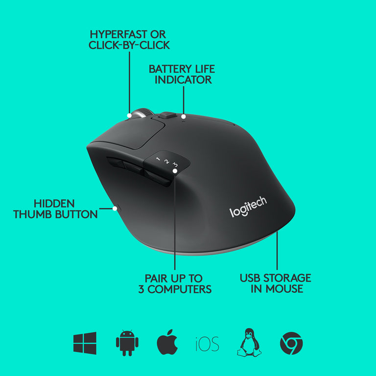 Logitech Multi Computer Mouse Logitech M720 Triathlon Multi-Computer Wireless Mouse