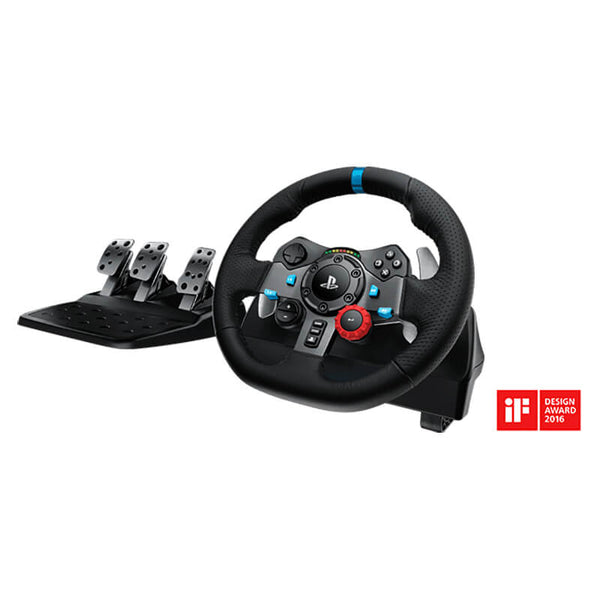 logitech g29 racing steering wheel front view image with design award