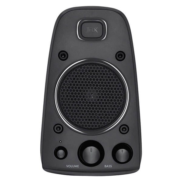 Logitech Z625 Speaker System with Subwoofer and Optical Input side speaker front